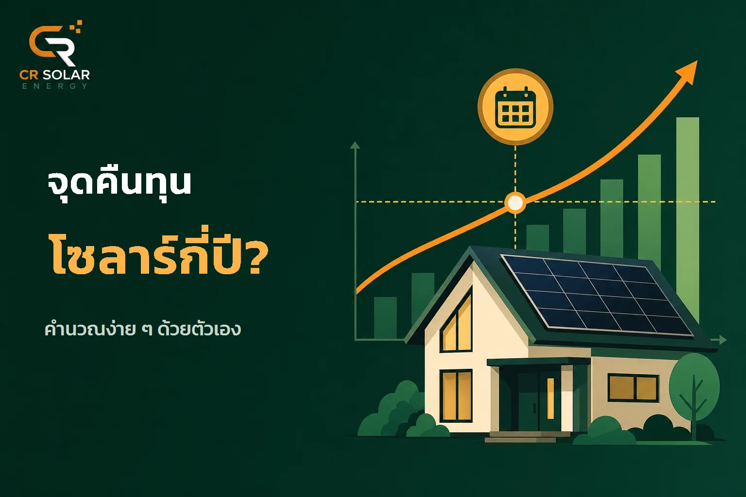 จุดคืนทุนโซลาร์เซลล์กี่ปี คำนวณอย่างไร