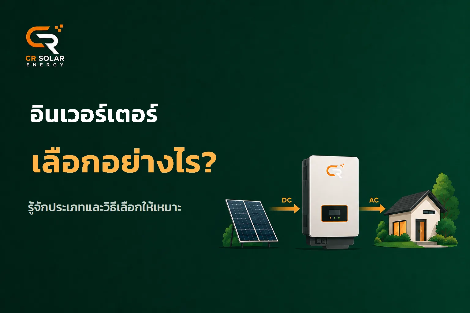 อินเวอร์เตอร์โซลาร์เซลล์คืออะไร และเลือกอย่างไรให้เหมาะกับบ้าน